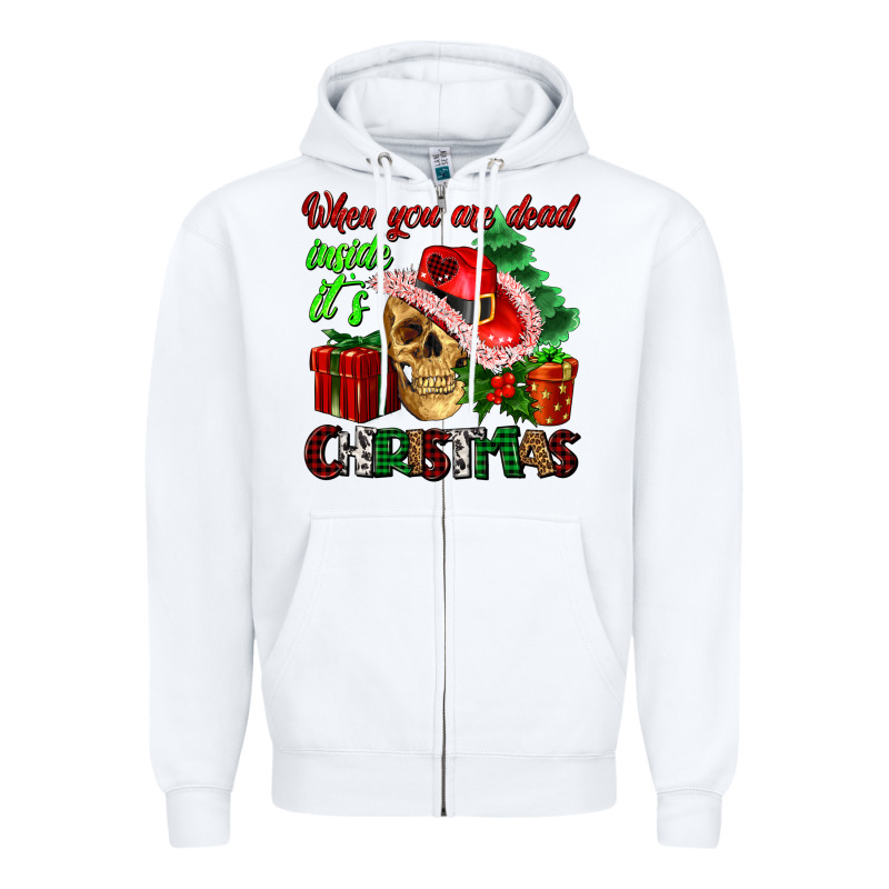 When You Are Dead Inside Its Christmas Zipper Hoodie by AdoDesignShop | Teevron