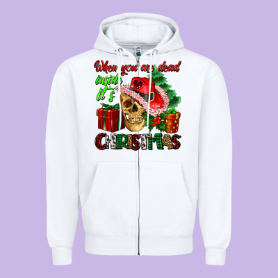 When You Are Dead Inside Its Christmas Zipper Hoodie Designed By Adodesignshop