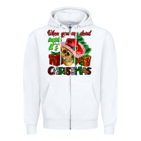 White when you are dead inside its Christmas Zipper Hoodie - AdoDesignShop