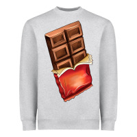 Heather Grey chocolate Heavyweight Sweatshirt - AdoDesignShop
