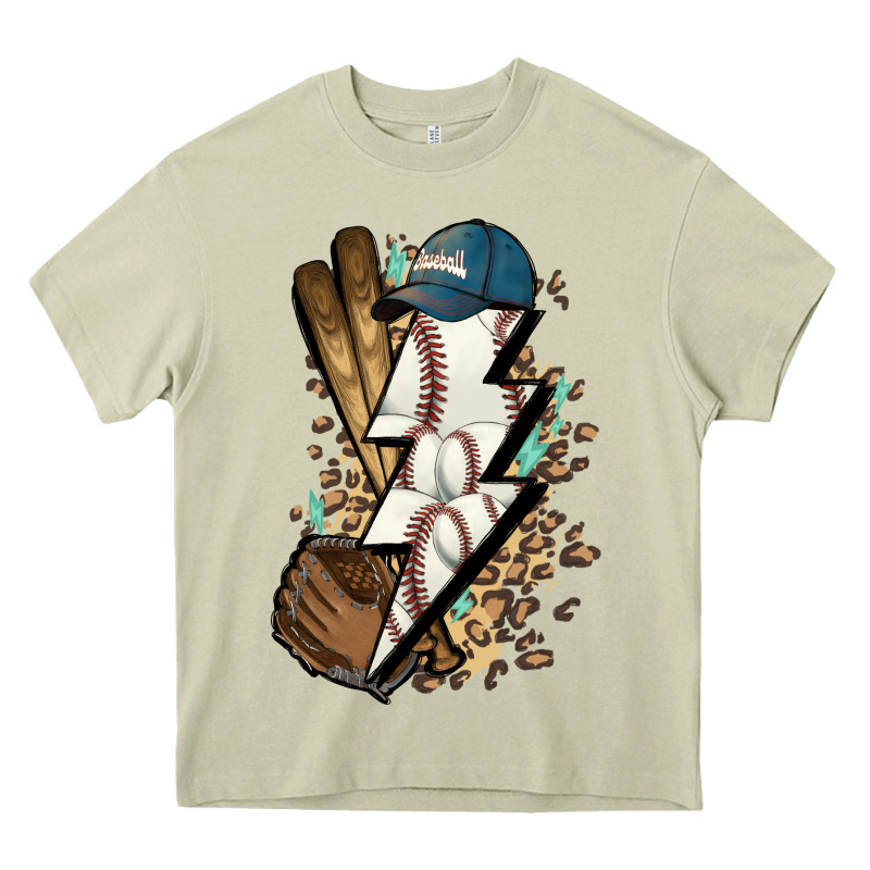 Lightning Bolt Baseball Heavy Core Tee by HowdyJamesFarm | Teevron