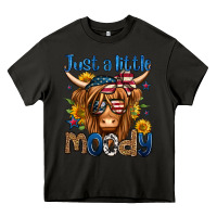 Asphalt just a little moody 4th of july long haired cow Heavy Core Tee - Jasminsmagicworld