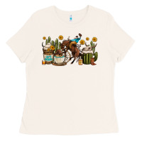 Bone rodeo cowboy coffee cups Ladies Tee - OliviaCreatesArt