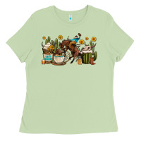 Matcha rodeo cowboy coffee cups Ladies Tee - OliviaCreatesArt