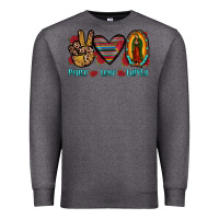 Charcoal Heather peace love lupita Premium Sweatshirt - JahusDesignShop