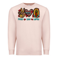 Pale Pink peace love lupita Premium Sweatshirt - JahusDesignShop