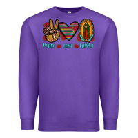 Purple peace love lupita Premium Sweatshirt - JahusDesignShop
