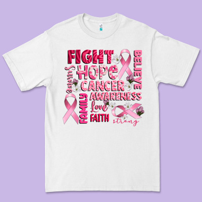 Cancer Awareness Fight Believe Hope Survive Premium Tee Designed By Cowgirlartshop