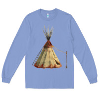 Colony Blue teepe tipi Long Sleeve Tee - FaDigitalArtStudio