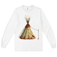 White teepe tipi Long Sleeve Tee - FaDigitalArtStudio