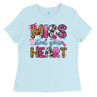 Baby Blue miss steal your heart olivia Ladies Tee - OliviaCreatesArt
