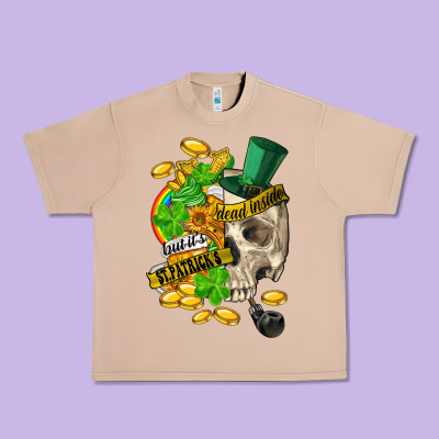 When You Are Dead Inside But Its St.patricks Urban Heavy Tee Designed By Fadigitalartstudio
