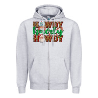 Heather Grey howdy howdy howdy Zipper Hoodie - AdoDesignShop