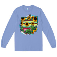 Colony Blue Ohio Map Sunflower Cactus Serape Long Sleeve Tee - RanaPortraitStore