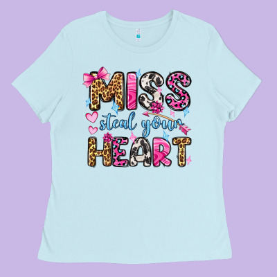 Miss Steal Your Heart Olivia Ladies Tee Designed By Oliviacreatesart