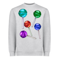 Heather Grey lollipops Heavyweight Sweatshirt - AdoDesignShop