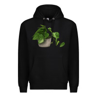 Black Philodendron Premium Hoodie - LillyAllenDesigns