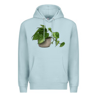 Blue Mist Philodendron Premium Hoodie - LillyAllenDesigns