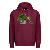 Burgundy Philodendron Premium Hoodie - LillyAllenDesigns