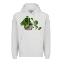 Dove Grey Philodendron Premium Hoodie - LillyAllenDesigns