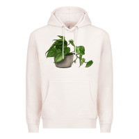 Pale Pink Philodendron Premium Hoodie - LillyAllenDesigns