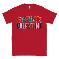 Red Hello Valentine Classic Tee - HowdyJamesFarm