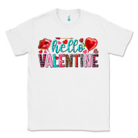 White Hello Valentine Classic Tee - HowdyJamesFarm