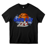Black game day basketball Heavy Core Tee - HowdyJamesFarm