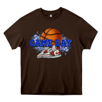 Chocolate Brown game day basketball Heavy Core Tee - HowdyJamesFarm