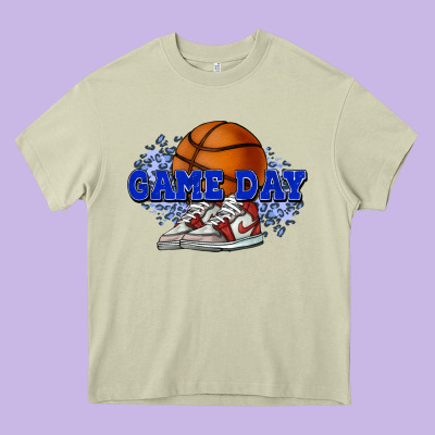 Game Day Basketball Heavy Core Tee Designed By Howdyjamesfarm