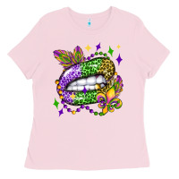 Bubblegum Pink mardi gras lip olivia Ladies Tee - OliviaCreatesArt