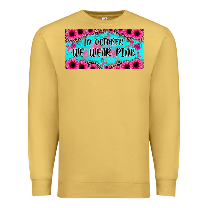 In October We Wear Pink Premium Sweatshirt by JahusDesignShop | Teevron