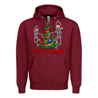 Burgundy tis the season Zipper Hoodie - AdoDesignShop