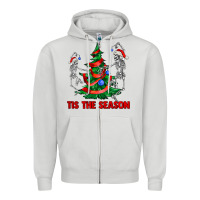 Dove Grey tis the season Zipper Hoodie - AdoDesignShop