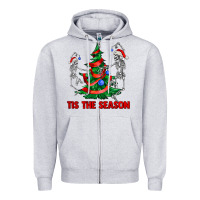 Heather Grey tis the season Zipper Hoodie - AdoDesignShop