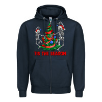 Navy tis the season Zipper Hoodie - AdoDesignShop