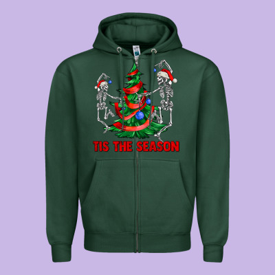 Tis The Season Zipper Hoodie Designed By Adodesignshop