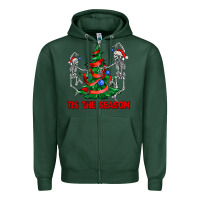 Sports Green tis the season Zipper Hoodie - AdoDesignShop