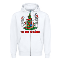 White tis the season Zipper Hoodie - AdoDesignShop