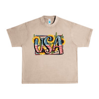 French Oak USA 4th of July Urban Heavy Tee - FaDigitalArtStudio