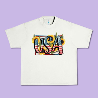 Usa 4th Of July Urban Heavy Tee Designed By Fadigitalartstudio