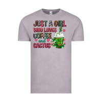 Vintage Zinc Just A Girl Who Loves Coffee And Cactus Frappe Vintage Tee - FaDigitalArtStudio