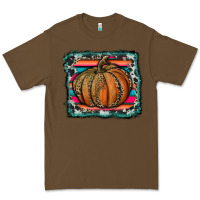 Cacao leopard pumpkin with serape background Premium Tee - RanaPortraitStore