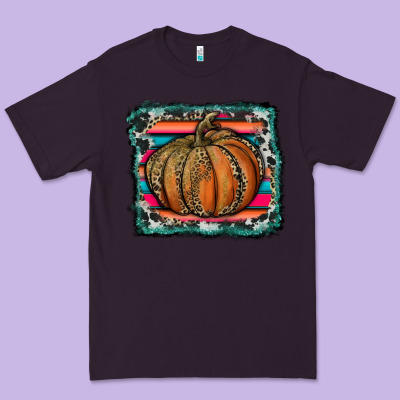 Leopard Pumpkin With Serape Background Premium Tee Designed By Ranaportraitstore
