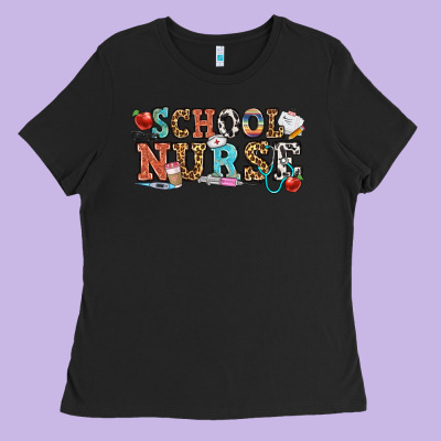 School Nurse Ladies Tee Designed By Oliviacreatesart