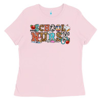 Bubblegum Pink school nurse Ladies Tee - OliviaCreatesArt