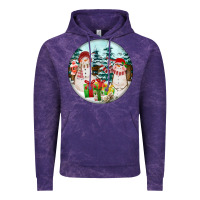 Cloud Purple Christmas snowman Vintage Hoodie - FaDigitalArtStudio