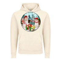 Vintage Artic Christmas snowman Vintage Hoodie - FaDigitalArtStudio