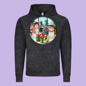 Christmas Snowman Vintage Hoodie Designed By Fadigitalartstudio