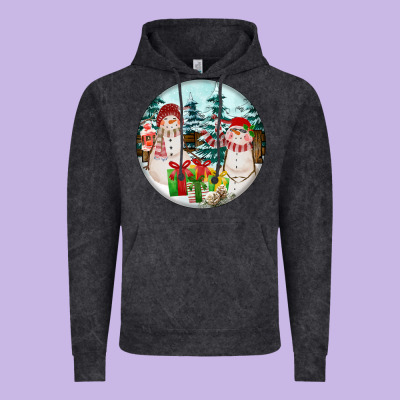Christmas Snowman Vintage Hoodie Designed By Fadigitalartstudio